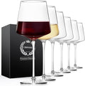 Chouggo 21Oz Crystal Wine Glasses Set of 6, Premium Large White or Red Wine Glasses, Hand Blown Tall Long Stem, Gifts for Women, Men, Wedding, Anniversary, Christmas, Birthday