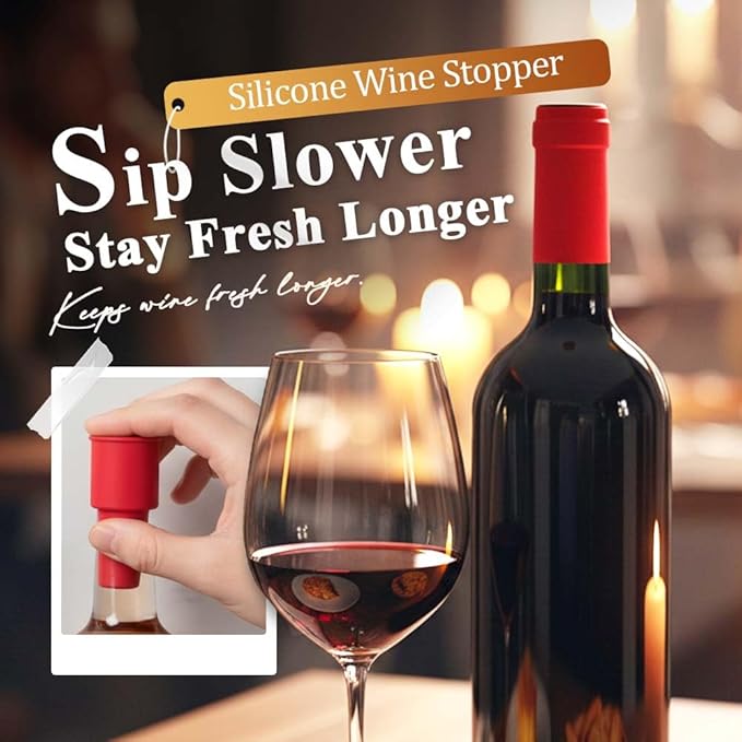 Silicone Wine Stopper for Wine Bottles, 2025 New Wine Stoppers for Wine Bottles, Seal Bottle Cover for Beer Champagne, Glass Bottle Sealer Covers Wine Stoppers for Home Use (12, No Handle)
