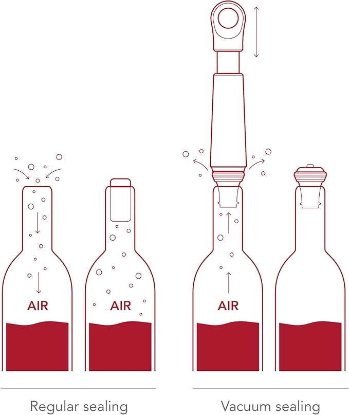 Vacu Vin Host Wine Set – Graphite (4-Piece) – Gift-Worthy Wine Accessory Bundle with Cooler, Vacuum Saver, Twister Corkscrew & Drip-Free Server – Made from Recycled Material