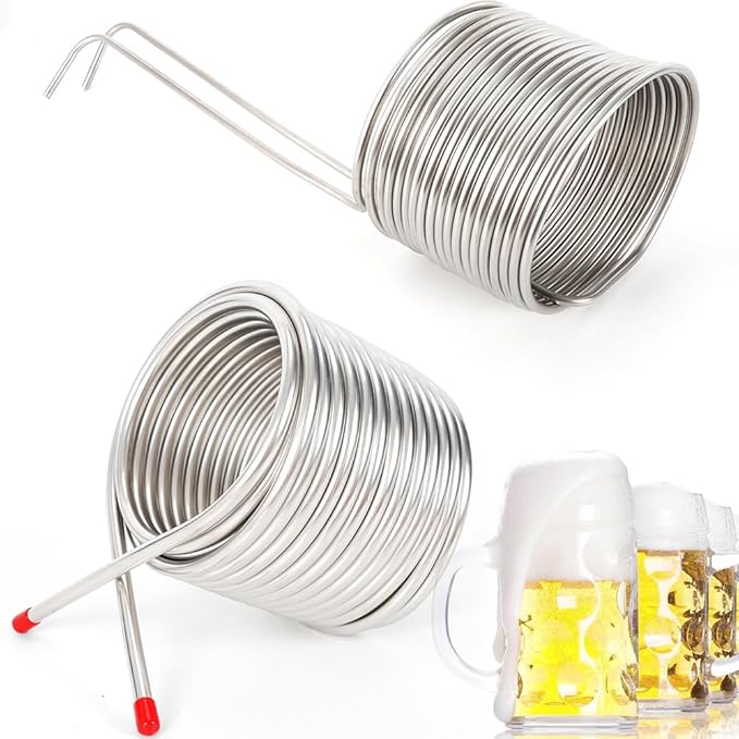 Stainless Steel Metal Coil Tube Immersion Wort Chiller Beer Wine Cooler Home US
