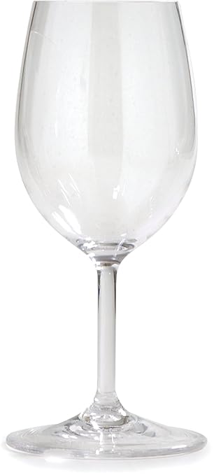 Carlisle FoodService Products Alibi Wine Glass for Restaurants, Catering, Kitchens, Plastic, 8 Ounces, Clear