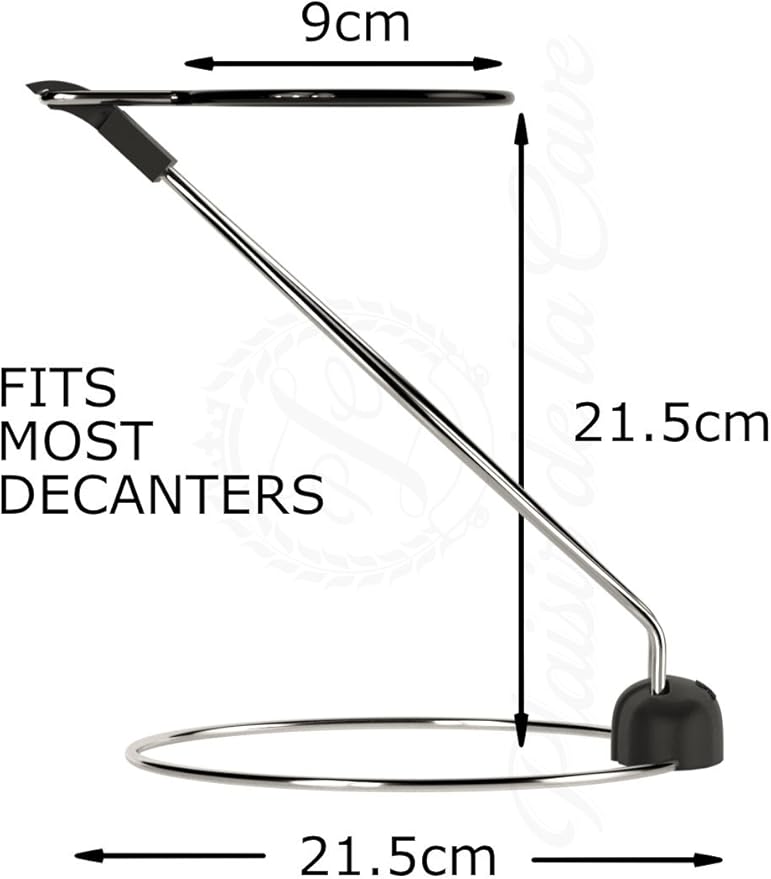 2in1 Wine Decanter Drying Stand – Fast Spotless Carafe Dryer & Compact Folding Rack for Safe Storage - incl. Black Rubber Top (Non Slip & Anti Scratch)