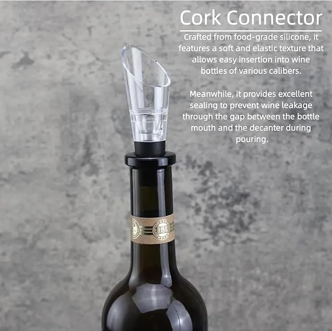 3 Pcs Premium Wine Aerator Pourers Spout – Wine Decanter Instant Wine Enhancer with No Drip Spout Elevate Flavor & Aroma Compact & Portable Ideal Gift for Wine Enthusiasts