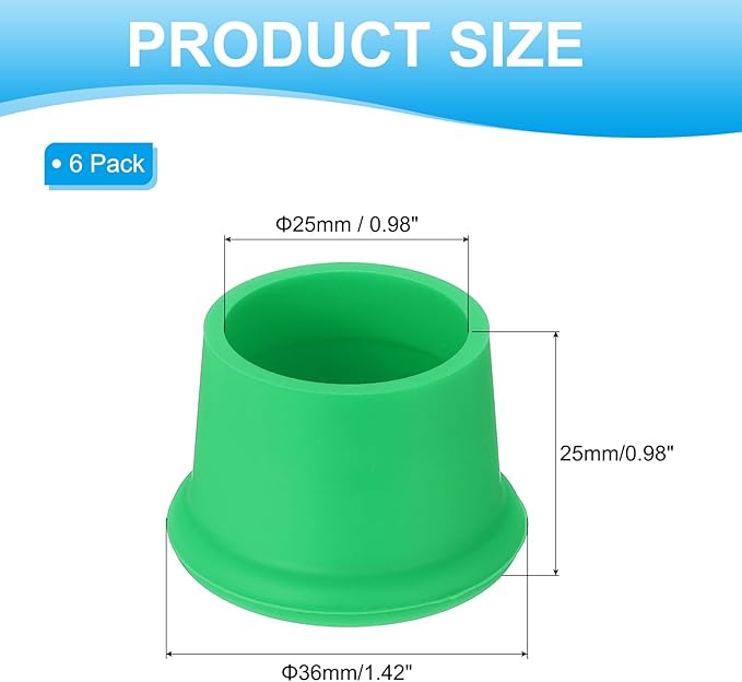 PATIKIL Silicone Wine Stoppers, 6 Pcs Reusable Bottle Cover Wine Corks Bottle Caps Wine Saver Seal Keep Fresh for Beer Beverage Drink, Green