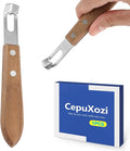 Stainless Steel Channel Knife Bar Tool, Walnut Handle Lemon Twist Tool & Citrus Zester, Lemon Peeler & Orange Peeler for Cocktails, Drink Garnish Zester Tool for Home Bartenders