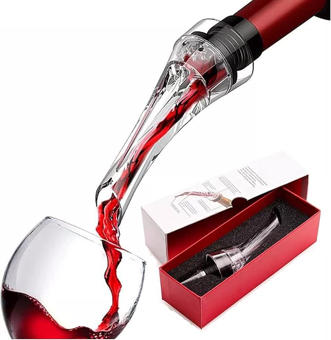 Wine Pourer Aerator Wine Aerator Pourer Spout Wine Decanter Wine Accessories and Gifts, Wine Aerator for Wine Bottle Wine Gifts for Women and Men Wine Air Aerator Pourer Clear