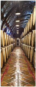3D Door Stickers - Murals & Decals Wine Cellar Theme Peel Stick, Waterproof, Removable PVC 37.4" x 84.6" for Bedroom Living Room Doors