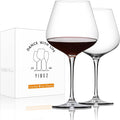 Red Wine Glasses, Set of 2 Crystal Wine Glasses, 23 OZ Burgundy Wine Glasses, Housewarming/Wedding Gifts