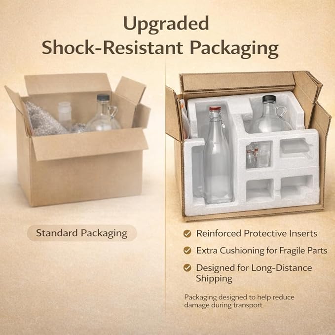Complete Mead Making Kit for Beginners – 1 Gallon Glass Carboy Fermentation Set, Includes Airlock, Hydrometer, Auto Siphon & 4 Bottles – Easy Home Brewing Starter Kit for Mead, Wine & Fruit Wine