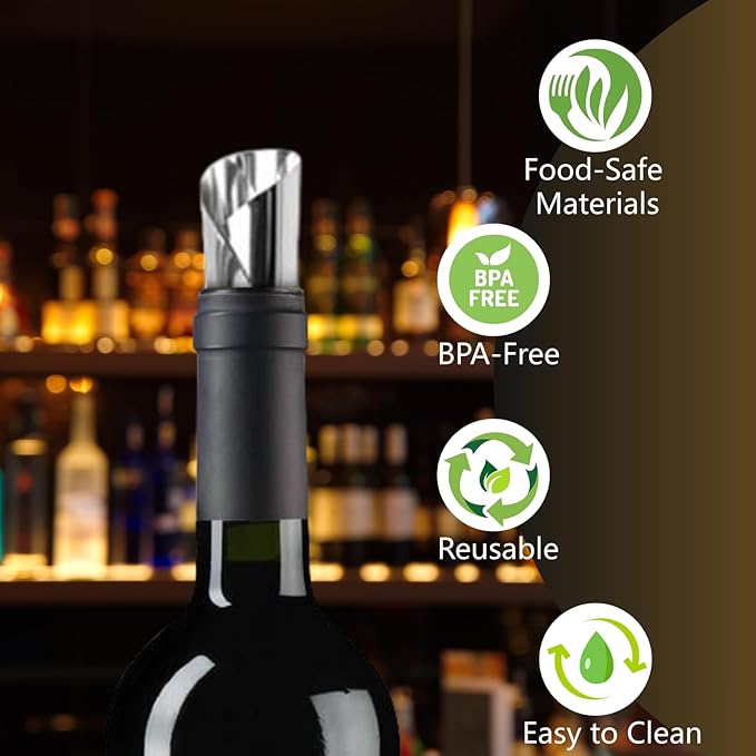 50 Pack Stop Wine Pourer Reusable Drip Free Pourer for Wine, Whiskey, Liquor & Oil Bottles for Easy Pouring from Bottles
