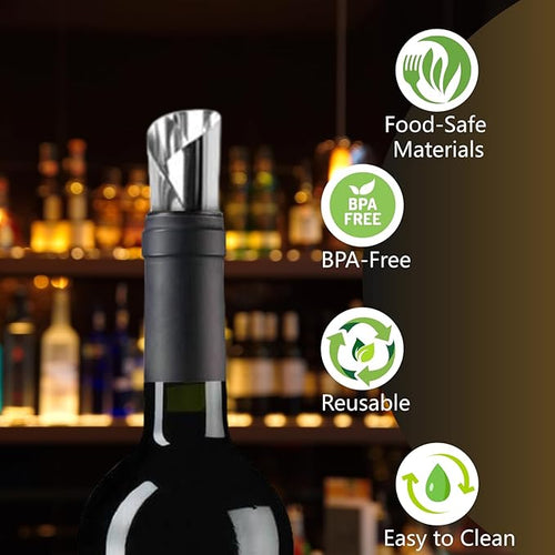 50 Pack Stop Wine Pourer Reusable Drip Free Pourer for Wine, Whiskey, Liquor & Oil Bottles for Easy Pouring from Bottles