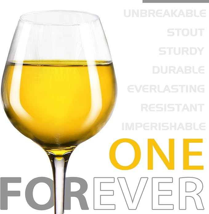 crayline Plastic Wine Glasses Set of 6(15oz) |Unbreakable Wine Glasses with Stem|100% Tritan & BPA Free |Dishwasher Safe| Awesome For Pool, Beach, Travel, Pool, Camping, Beach, Picnic, Everyday Use.