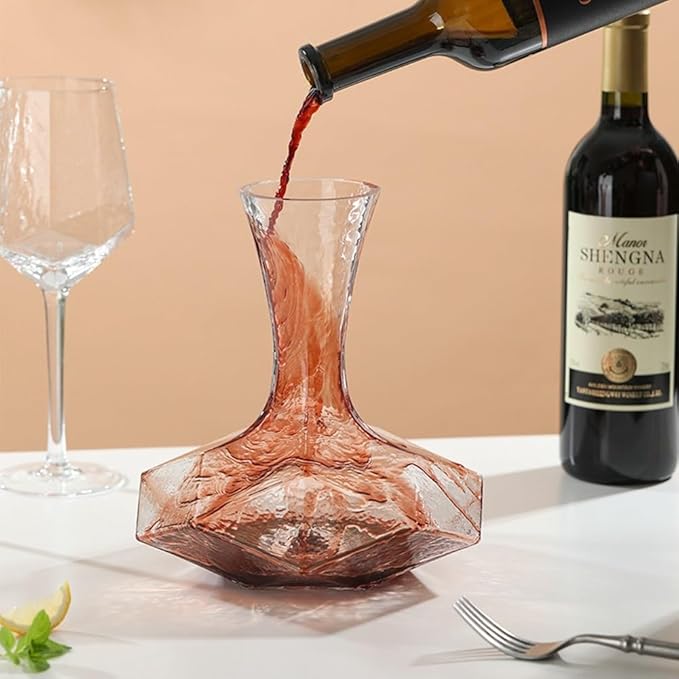 Crystal Glass Wine Decanter Red Wine Decanter Wine Decanter Aerator Red Wine Carafe Wine Carafe Wine Breather Carafe Wine Air Aerator Wine Aerator Gift Lead-free U Shaped Classic Aerator Filter Decora