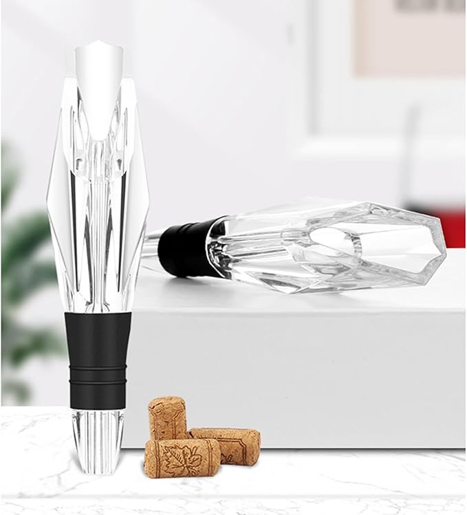 D&Slifei Wine Aerator Pourer and Decanter Spout Quickly Enhance Flavors with a Smoother Finish, Drip-Free, Easy to Use and Clean