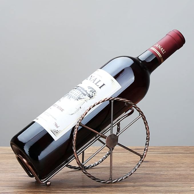 2PCS Countertop Wine Rack, for Wine Storage - Red Bronze Metal Wine Rack for Living Room, Dining Room, Wine Cellar, Bar