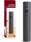 Electric Wine Opener, Battery Operated Wine Bottle Opener, Cordless Automatic Corkscrew, Fast Cork Removal, One Click Button, Gift Idea for Wine Lovers, Kitchen Bar Party Restaurant, Black