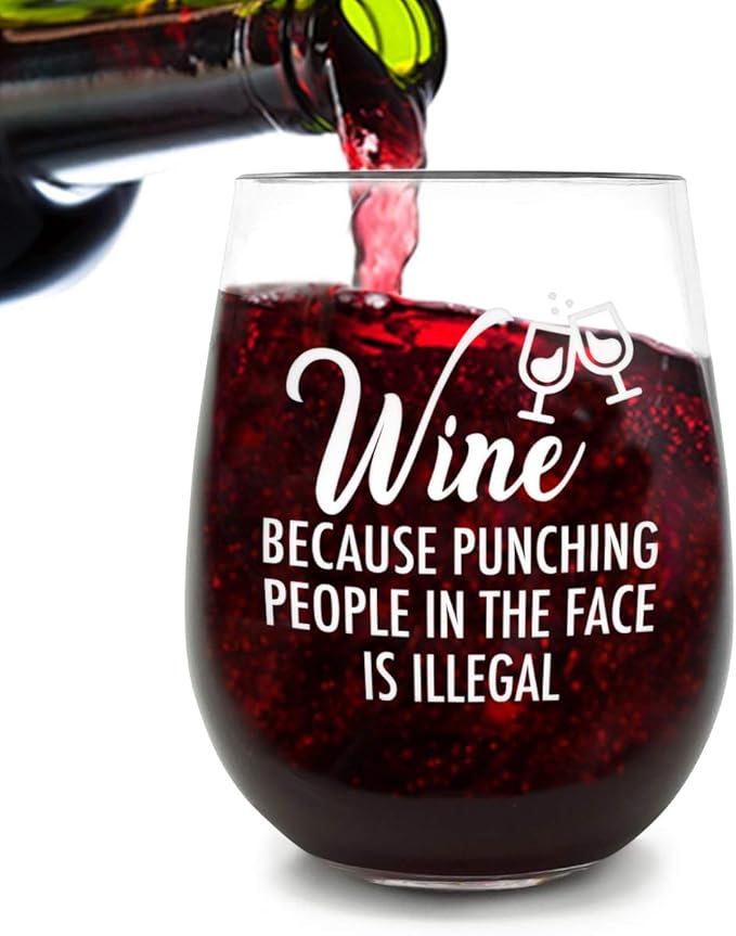 FUNNY WINE GLASSES + WINE SOCKS -16 oz Unbreakable Stemless Wine Glass With Sayings & Fuzzy Girl Socks “If You Can Read This, Bring Me Some Wine"