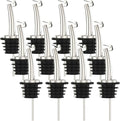 Axe Sickle 12 Pcs Oil Spout Liquor Bottle Pourer Spouts Stainless Steel Speed Pour Spouts Olive Oil Dispenser Spout with Flip Top for About 3/4"" Bottle Mouth