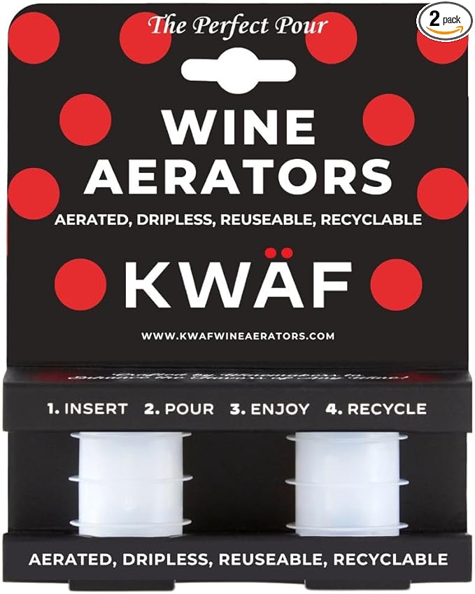 Premium Wine Aerators, 2-Pack - Bottle-Top Design for Enhanced Flavor & Aroma, Easy to use, Non-Drip & Anti-Spill, Ideal for Wine Lovers