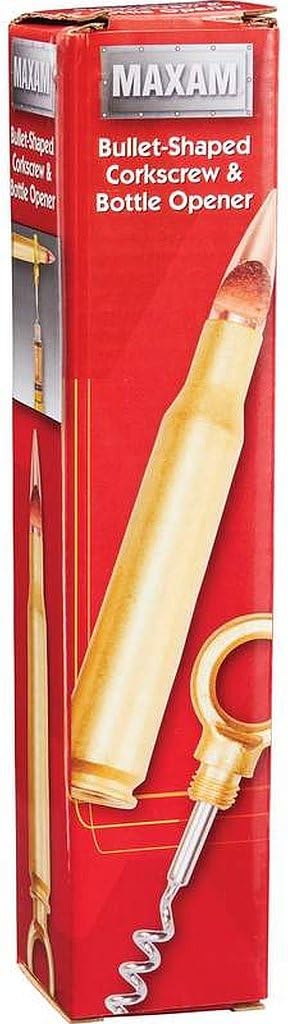 Maxam Bullet-shaped Corkscrew And Bottle Opener