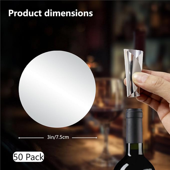 50 Pack Stop Wine Pourer Reusable Drip Free Pourer for Wine, Whiskey, Liquor & Oil Bottles for Easy Pouring from Bottles