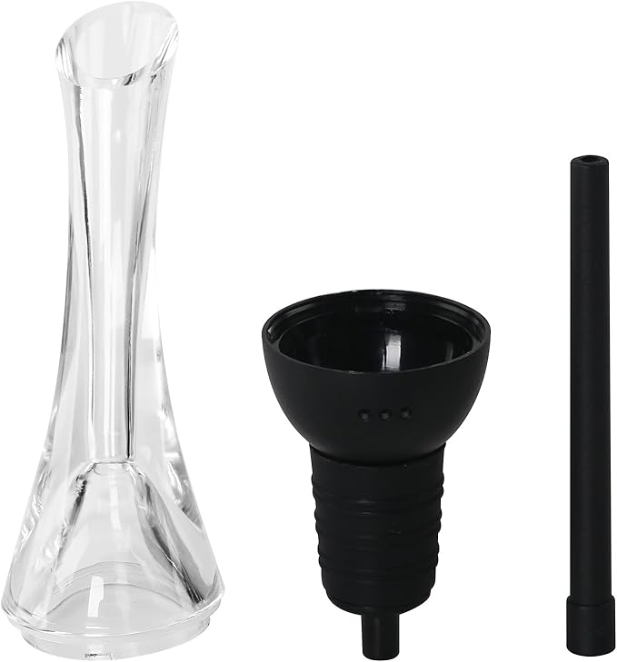 Aerating Pourer/Decanter Spout (Black) for Red Wine Convenient and Stylish