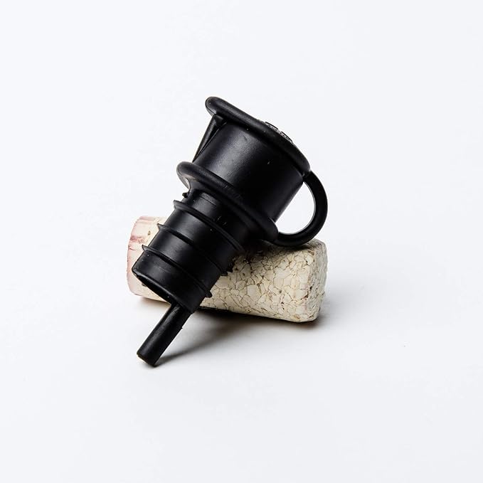Haley's Corker 30065 5-in-1 Wine Aerator, Stopper, Pourer, Filter and Re-Corker, 5 Pack, Standard, Black