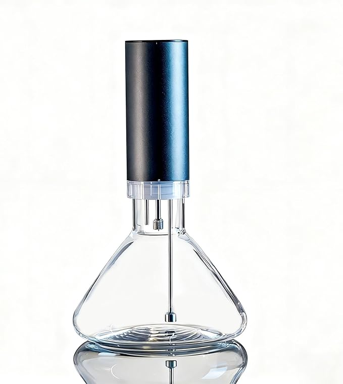 Fogland Electric Wine Decanter 1500ML(50oz), 3/5/10Min Fast Decant, Fine Mist Oxygen Infusion Wine Enhancer, Smart Touch Control, Frosted Aluminum Alloy（Silver）