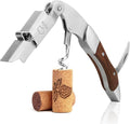 Waiter Corkscrews, Manual Wine Opener with Foil Cutter, Bottle Opener, All-in-One Stainless Steel Cap Remover Rosewood Handle, Waiters Friend, Wine Key for Sommelier, Bartender and Servers
