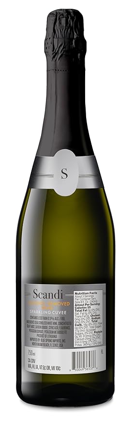 Scandi Brut | Non-alcoholic wine | Non alcoholic champagne | Sparkling non alcoholic wine - good for alcohol free cocktails | good for mimosa and other cocktails