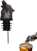Wine Aerator Pourer, Stainless Steel Liqour Pourer with Bottle Stopper Retro Style Premium Wine Pourer Bottle Pour Spout Stopper (Wolf)