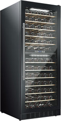 KingChii 141 Bottle Wine Cooler Refrigerator Dual Zone Wine Fridge with Professional Compressor - Stainless Steel & Tempered Glass, Freestanding for Home, Office, Kitchen