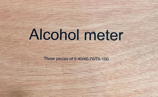 5 Pieces Alcoholmeter Accurate Alcohol Hydrometer Kit 0-100% ABV, for Spirits Whiskey Moonshine Distilling Liquor Testing with Glass Test Jar Wooden Storage Box (Wooden Box)