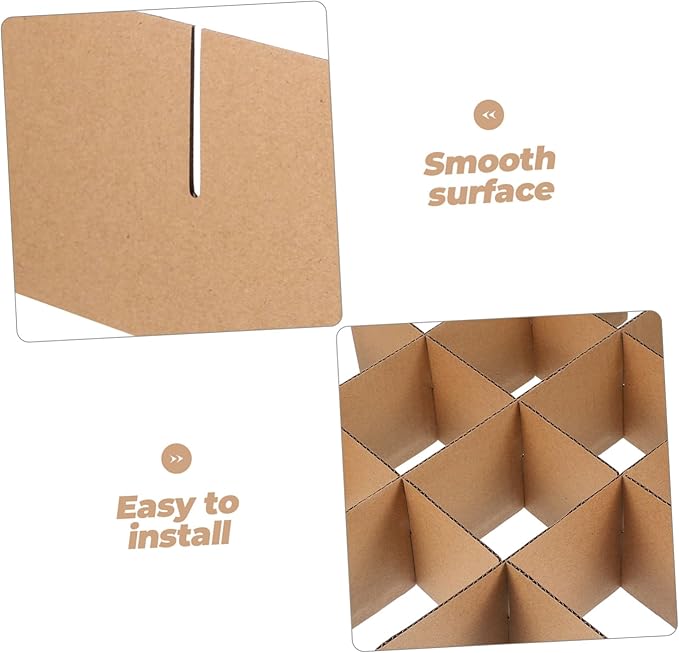 Cardboard Box Dividers for Glass Packing Protective Divider Kit for Dishes and Wine Sturdy Shock-resistant Packing for Moving and Shipping