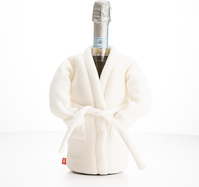 Puffin The Resort Robe Insulated Wine and Champagne Bottle Cooler Sleeve with Non Slip Base for 750ml Bottles, Beverage Insulator That Keeps Drinks Cold Longer
