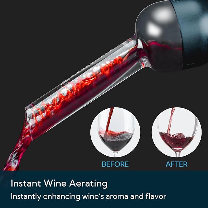 KITCHENDAO Detachable Wine Aerator Pourer - BPA Free Tritan Premium Wine Air Aerator Decanter Spout Dispenser
