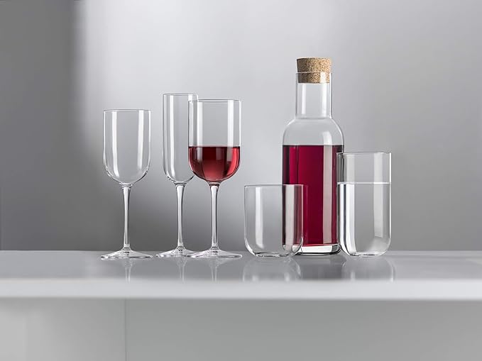 Luigi Bormioli Sublime 34 oz Glass Carafe with Cork Stopper – 10.4" Lead-Free Crystal Wine Decanter for Water & Wine – Elegant Serving Bottle, Clear Glass Serveware, Made in Italy