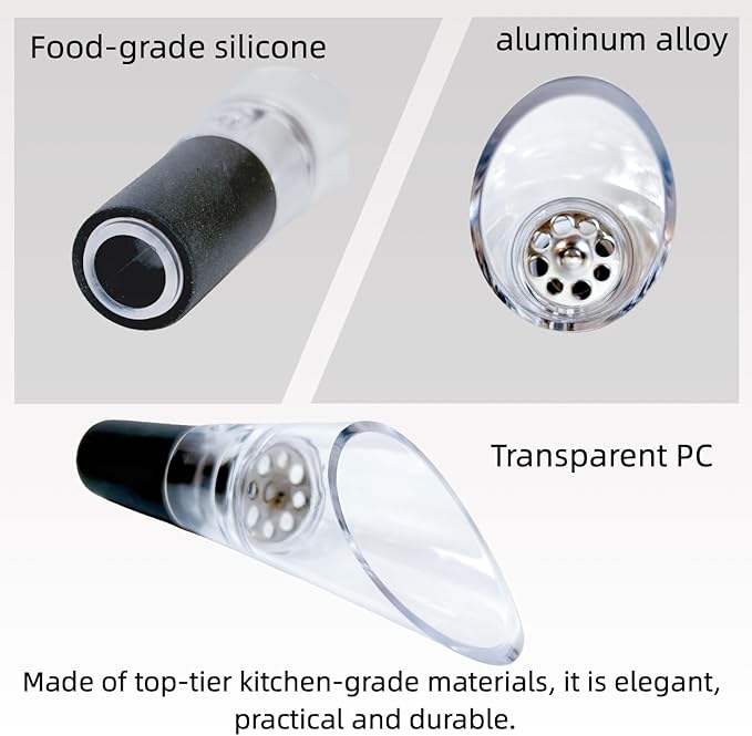 3 Pcs Premium Wine Aerator Pourers Spout – Wine Decanter Instant Wine Enhancer with No Drip Spout Elevate Flavor & Aroma Compact & Portable Ideal Gift for Wine Enthusiasts