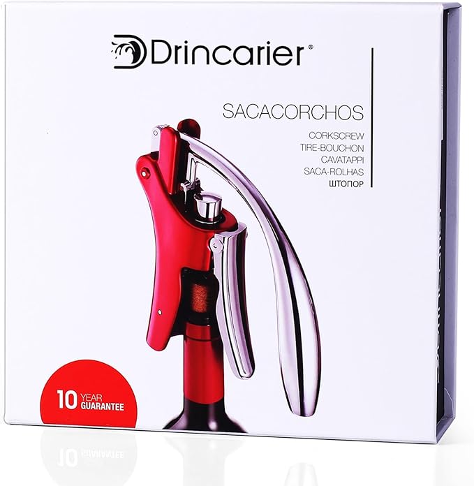 Wine Opener Compact Vertical Corkscrew Wine Bottle Opener with Built-in Foil Cutter