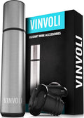VINVOLI Wine Preserver Set - Deluxe 2026 Wine Vacuum Pump with 2 Reusable Wine Stoppers - Wine Sealer and Wine Saver to Keep Wine Fresh Longer - Professional Quality for Wine Lovers and Sommeliers