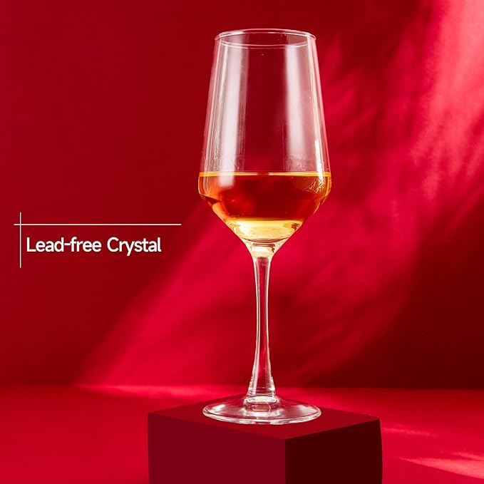 Wine Glasses Set of 4,13.5 oz/400ml Clear Red/White,Wine Glasses for Party, Wedding and Home,Premium Glasses Hand Blown,Long Stem,Daily Use.
