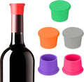 PATIKIL Silicone Wine Stoppers, Reusable Bottle Cover Wine Corks Bottle Caps Wine Saver Seal Keep Fresh for Beer Beverage Drink, 6-Color