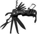 SmartstickX 16 In 1 Pocket Knife multitool Military Grade Steel: Swiss Style Multi Functional Small Folding Knife with Keychain, Easy to Carry, Wine/Bottle Opener, Scissors, Saw, Screwdrivers