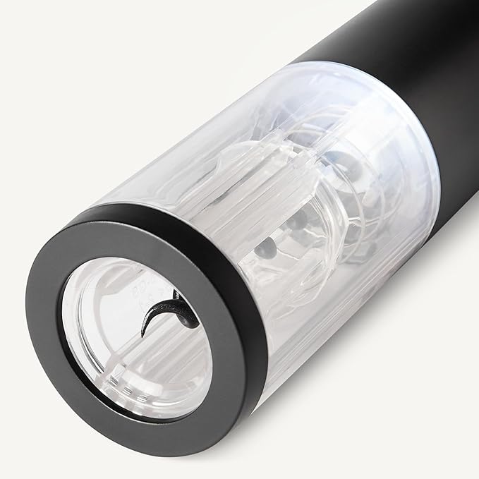 Amazon Basics Cordless Electric Wine Opener with Foil Cutter, Battery-Powered Motor, Black