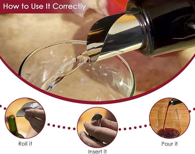 DS. DISTINCTIVE STYLE Wine Pourer Disc 20 Pieces Pour Spouts Drip-free Wine Pourers for Wine Bottles