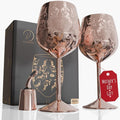 Mother’s Day Gift for Mom – Set of 2 Rose Gold Stainless Steel Wine Glasses, 17oz Engraved Goblets with Bottle Stopper, Unbreakable Elegant Wine Cups, Gift for Women, Wife, Mom, Sister