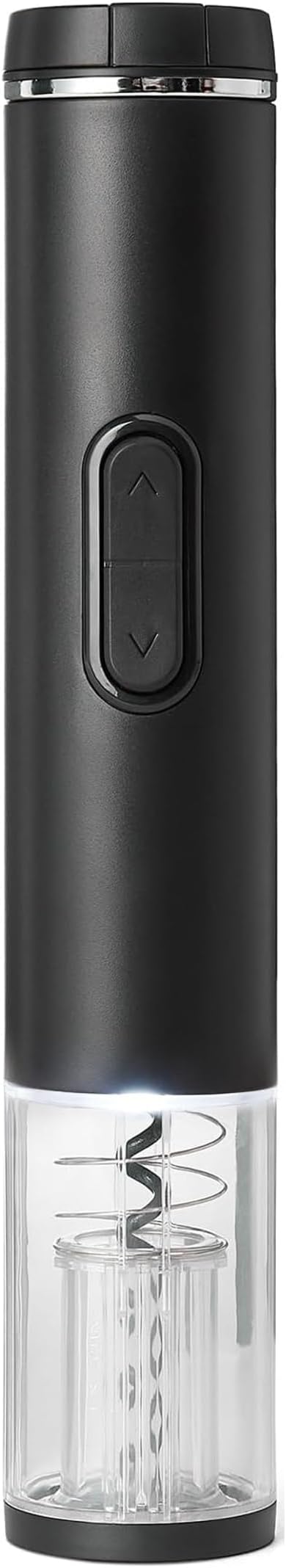 Amazon Basics Cordless Electric Wine Opener with Foil Cutter, Battery-Powered Motor, Black