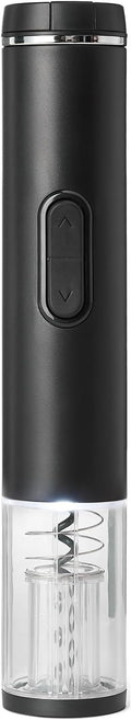 Amazon Basics Cordless Electric Wine Opener with Foil Cutter, Battery-Powered Motor, Black