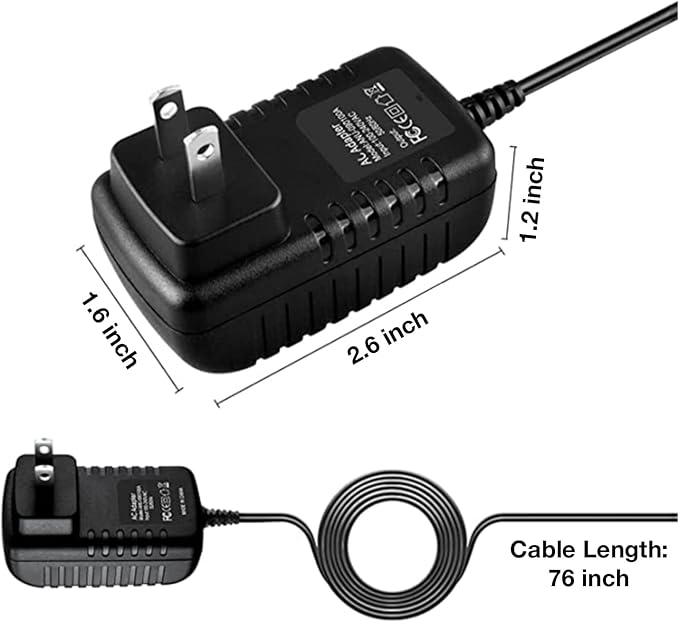 AC/DC Adapter Replacement for WineEnthusiast Electric Wine Opener KP1-36N KPI-36N1 KPI-36NI KPI36N1 KP1-36NI KP1-36N1 YH-U35060080D YH-U350600800 YLJXB-T060008 Wine Enthusiast Power Supply