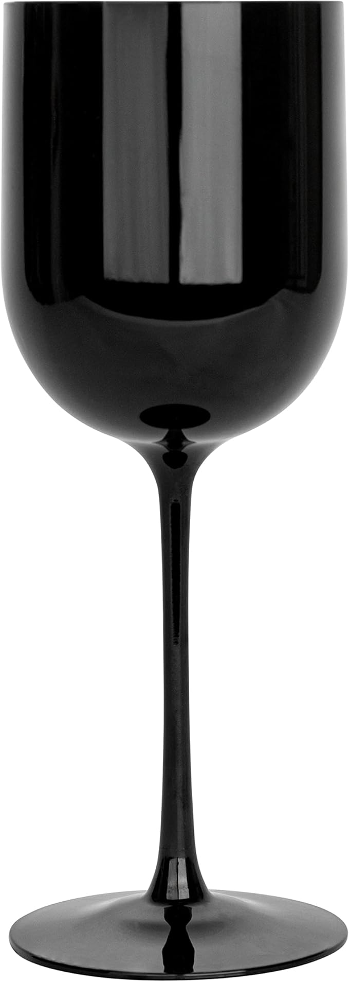 Black Plastic Wine Glasses Set of 25 Elegant Wine Goblets Hard Plastic Wine Cups on Stem 12 Ounce
